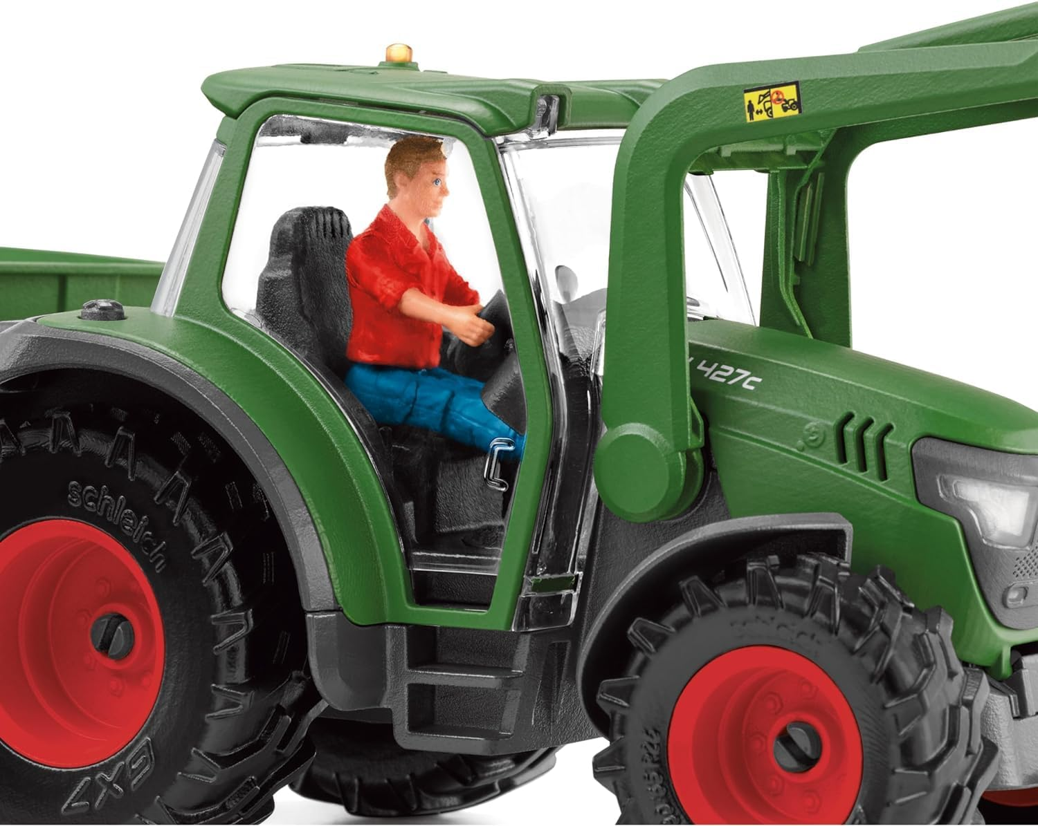 Schleich Farm World - 7 PC Green Tractor with Trailer Toy Playset with Farmer and Dog Figurine for Boys and Girls - Ranch Farming Figures - Farm Equipment Toys for Kids and Toddlers Ages 3+ image number 2