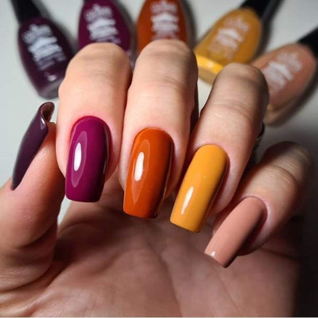 Vishine 12Pcs Gel Nail Polish Kit, Orange Yellow Red Purple Gel Nail Polish Set Colors Collection Soak off LED Nail Lamp Base Top Coat & Matte Top Coat Gel Nail Kit 8Ml image number 3