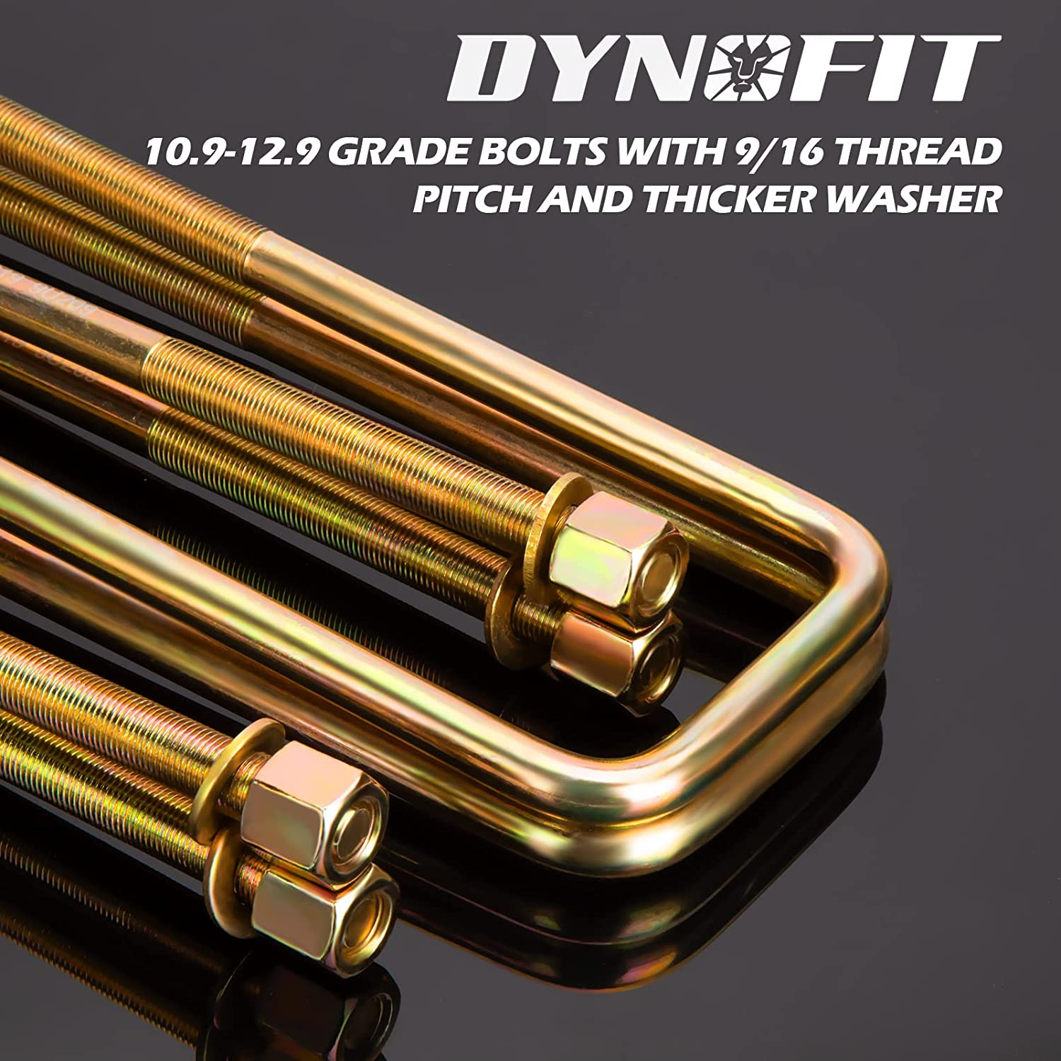 Dynofit 3" Front & 2" Rear Lift Kits for 2007-2024 Silverado 1500 Sierra 1500 (2WD/4WD), Full Suspension Leveling Kit with Front Strut Spacers and Block U-Bolt Set image number 3