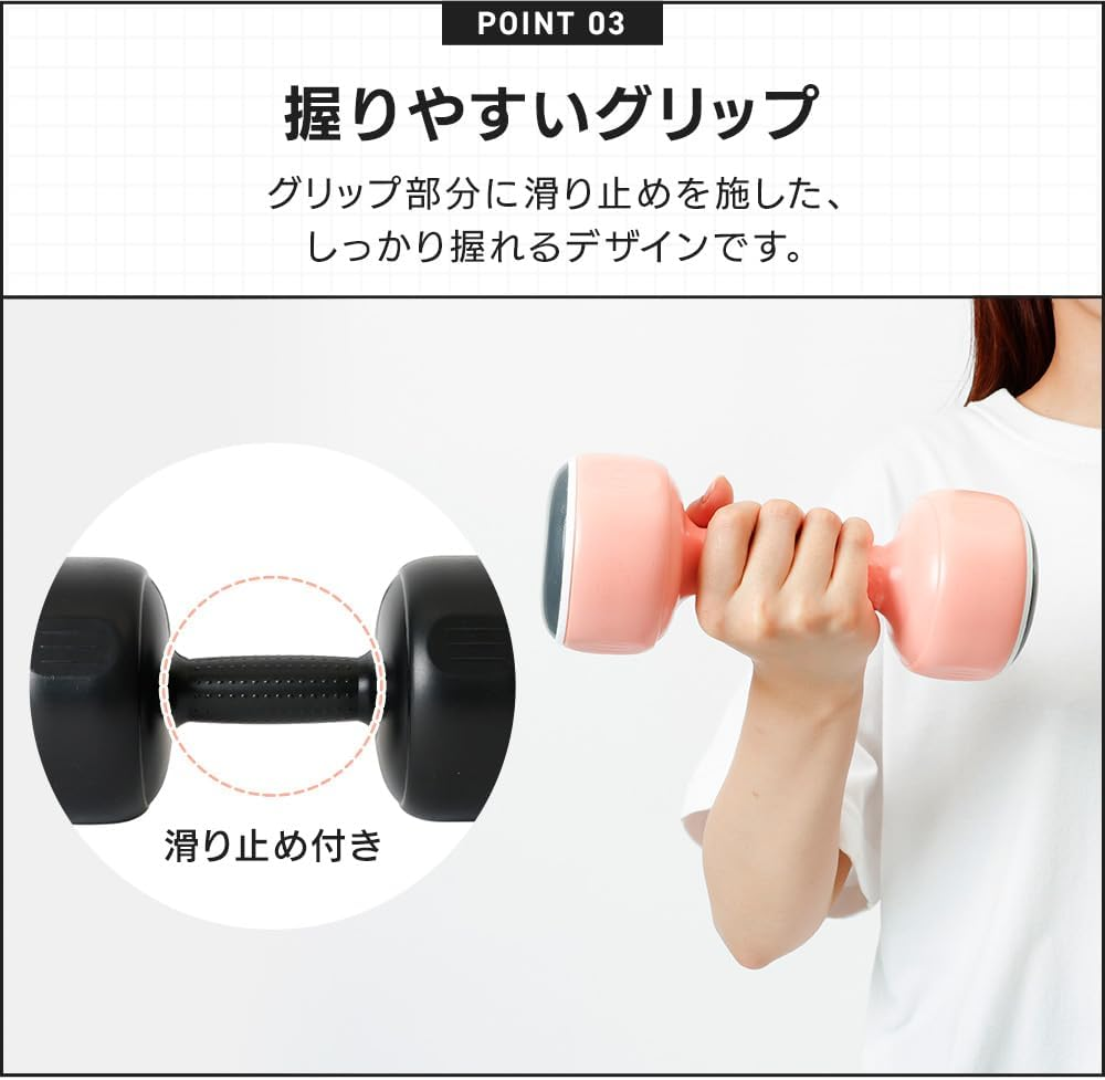 Iris Plaza Dumbbell Set of 2, 2.2, 6.6, 6.6, 6.6, 8.6, 8.8, 11.0, 11.2, 11.2, 11.4, - 6.6 Lbs (3 Kg) X 2 image number 5