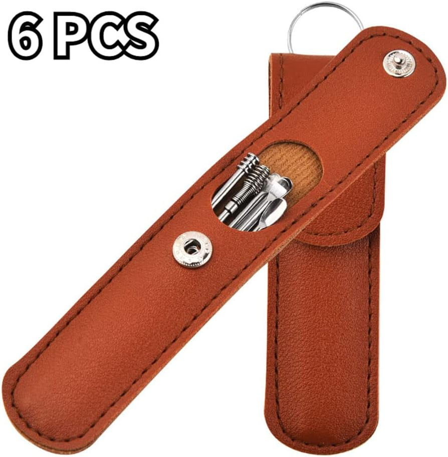 6Pcs Innovative Spring Ear Wax Cleaner Tool Set with Storage Bag for Unisex 2022 image number 6
