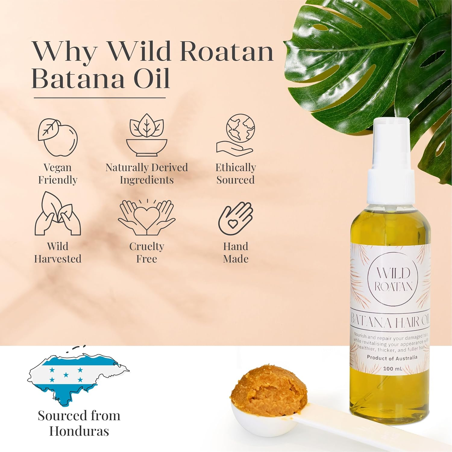 Batana Hair Oil from Honduras | Hair Growth & Scalp Treatment for Men & Women | Batana Oil Specialist | Honduran Owned Company | 100Ml image number 6
