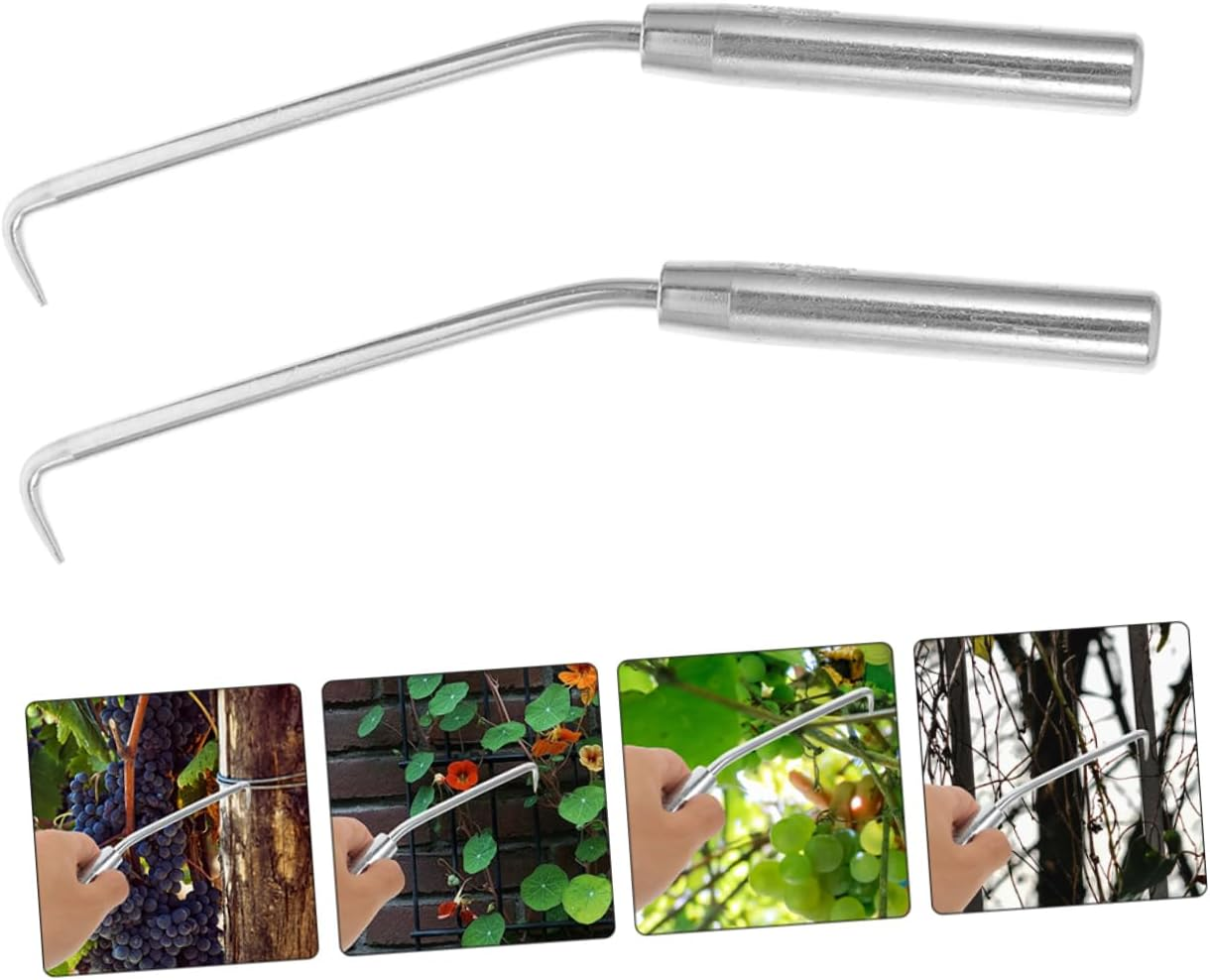 VINTORKY 3Pcs Garden Plant Tying Hooks Sturdy Steel Fence Fastening Hooks for Gardening Plant Climbing Rack Binders image number 1
