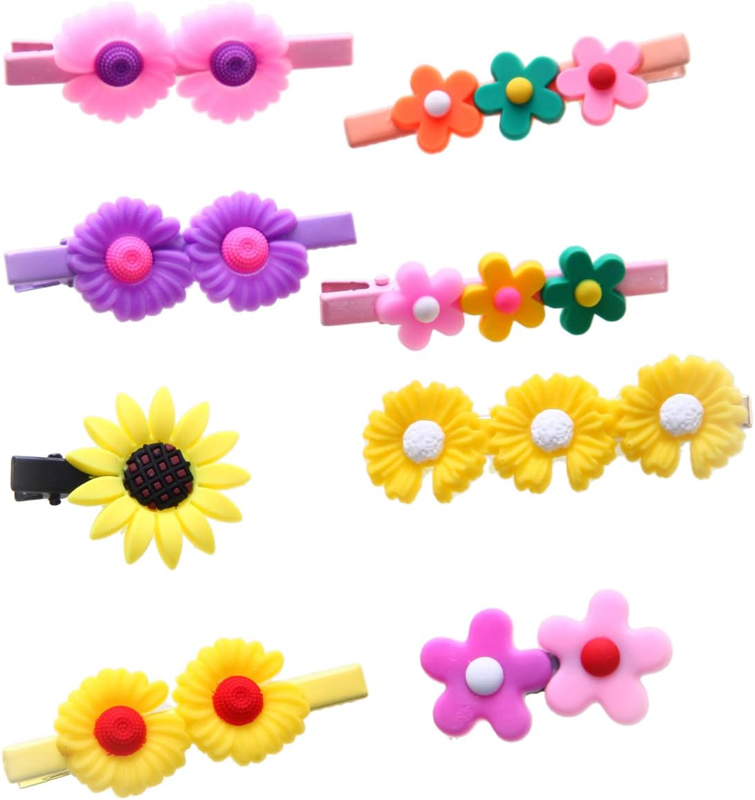 56PCS Toddler Hair Accessories Set: Colorful Rainbow Barrettes, Pins, Candy Fruits, Butterflies for Kids' Stylish Hairstyles image number 2