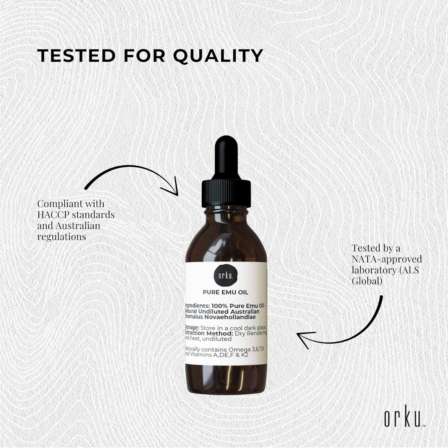 Orku 25Ml Pure Emu Oil with Dropper - Undiluted Natural Dromaius Novaehollandiae image number 1