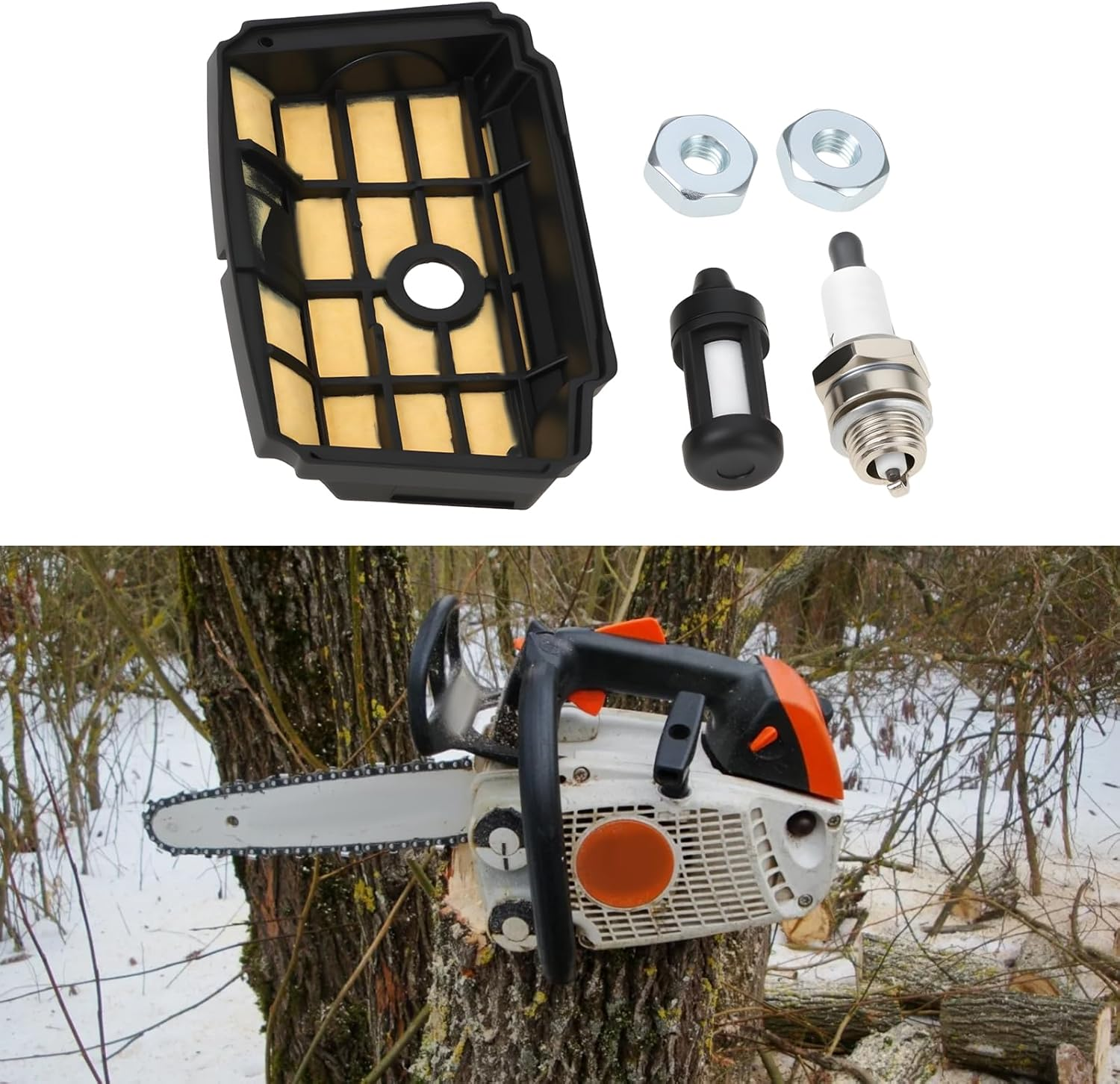 1Set Lawn Mower Repair Kit 1137-120-1600 Compatible with Stihl MS192T MS192TC image number 5