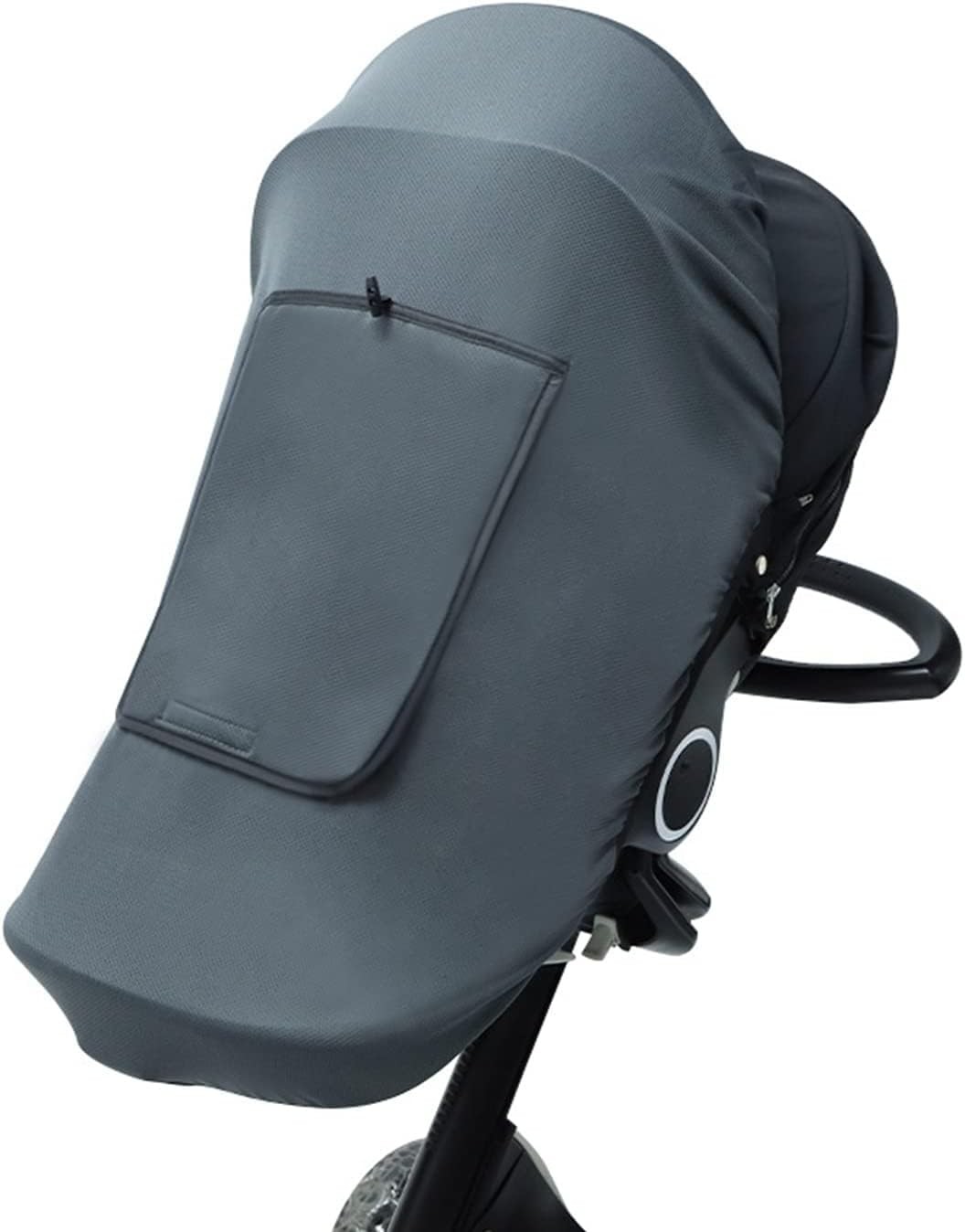 Sun Shade for Strollers, Universal Stroller Sun Protection Cover with UPF 50+ Sunshade UV Block for Baby (Black) image number 6