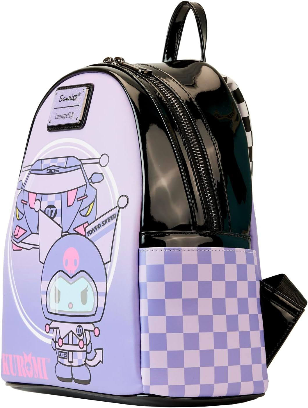 Loungefly Sanrio Hello Kitty Kuromi Tokyo Speed Racer Mini Backpack, Multi, One Size, Tokyo Speed Racer Sanrio image number 4