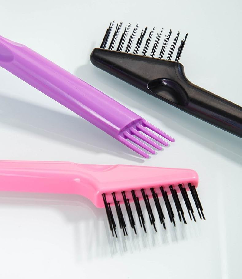 Hair Brush Cleaner Tool, Comb Cleaning Tool for Removing Hair and Debris, Multipurpose Hair Brush Rake for All Hair Types, Efficiently Cleans Hairbrushes and Combs, Home and Salon Use (Pink) image number 2
