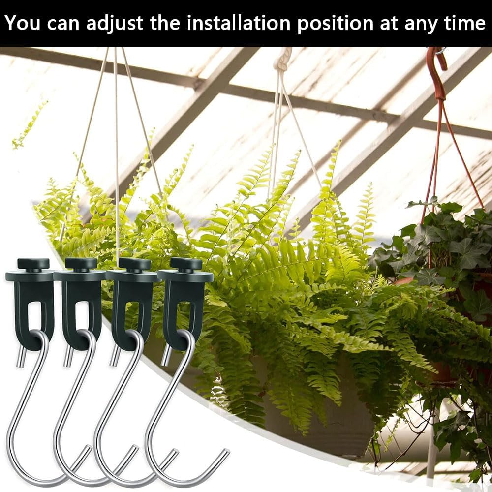50-Pack Greenhouse Hooks and Twist Clips with S-Shaped Hangers &ndash; for Outdoor Garden, Netting, Shading, and Hanging Pots &ndash; Durable Plastic & Stainless Steel Fixing Clamps image number 3