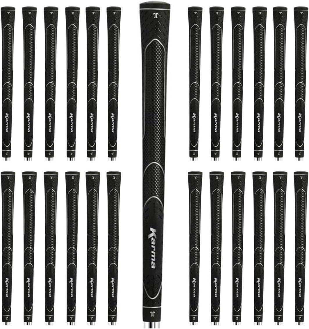 Karma Super Lite Golf Grips & Grip Kits, Swing the Golf Club Faster by Reducing Overall Weight, Increase Swing Weight and Head Feel, Standard, Midsize, Oversize, Black Light Weight Rubber Grips image number 3