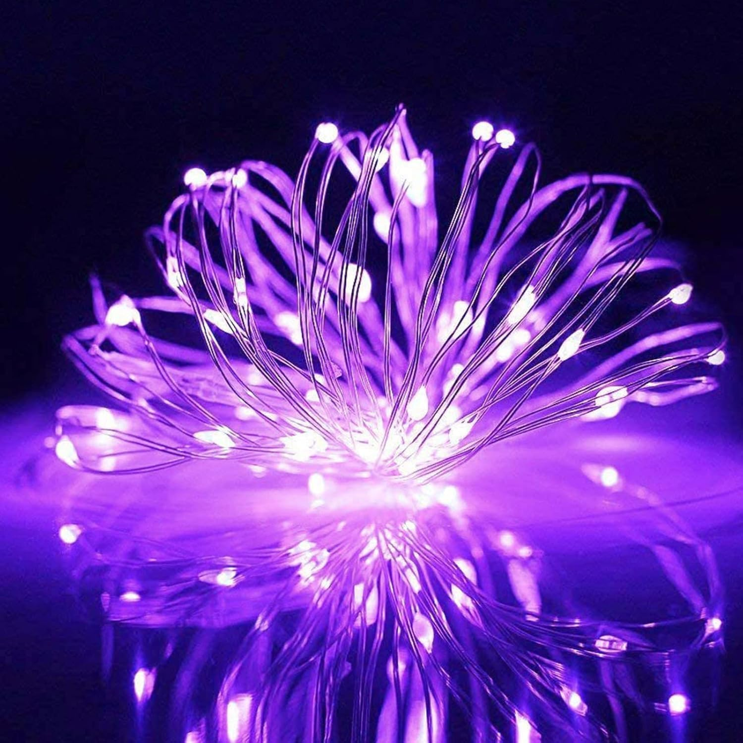 12 Pack Purple Halloween Lights Battery Operated String Lights 2Mc 20 Led Fairy Lights Waterproof Mini Lights Silver Wire for DIY Indoor Outdoor Xmas Bedroom Holiday Halloween Party Decorations image number 4
