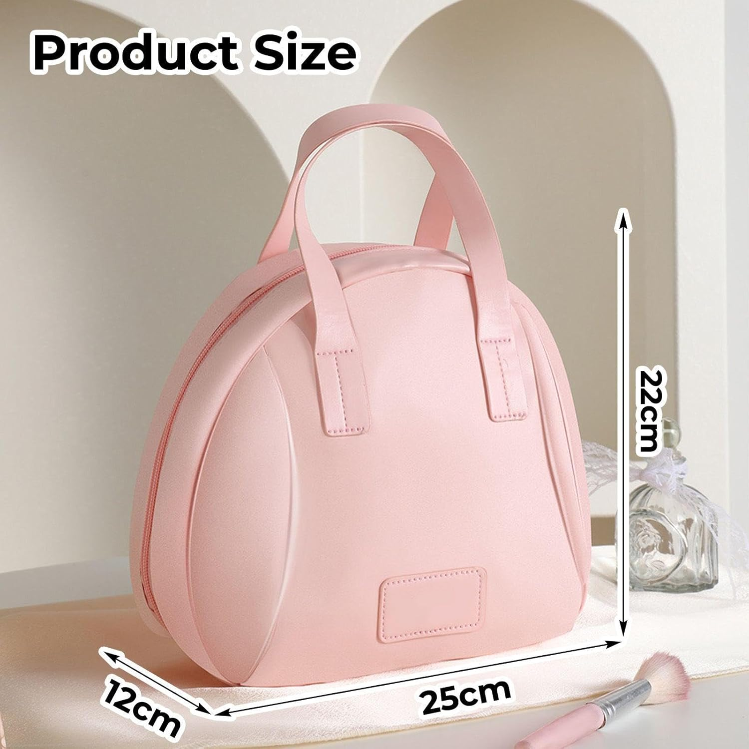 2-Piece Makeup Bag, Simple Coloured Hand Makeup Bag, Multifunctional Storage Bag with Large Capacity, Storage Bag for Women Organisation and Comfortable Travel Bags