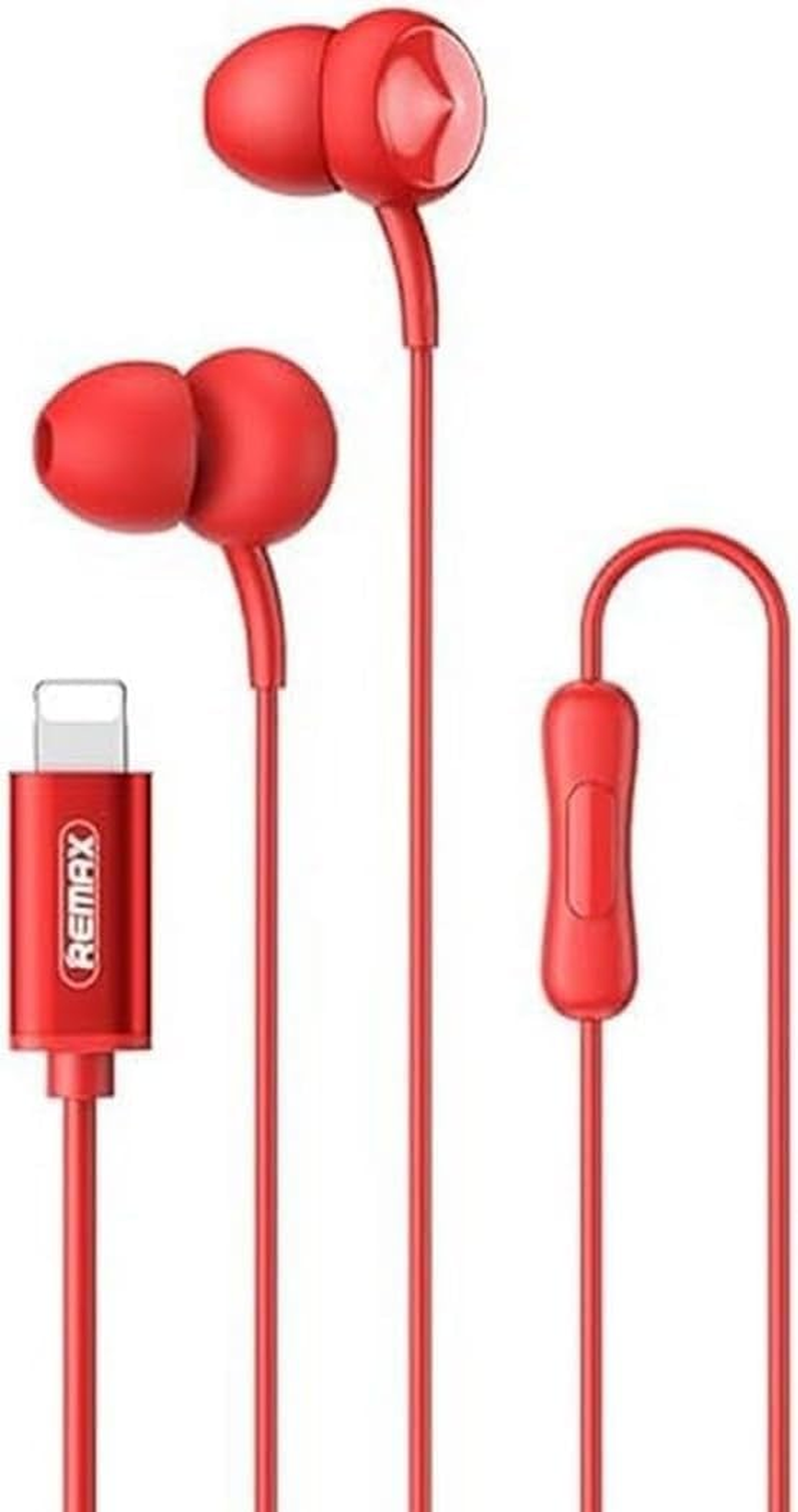 Remax Rm-510I Siley Series IPH Wired Earphone for Music and Call, Red image number 1