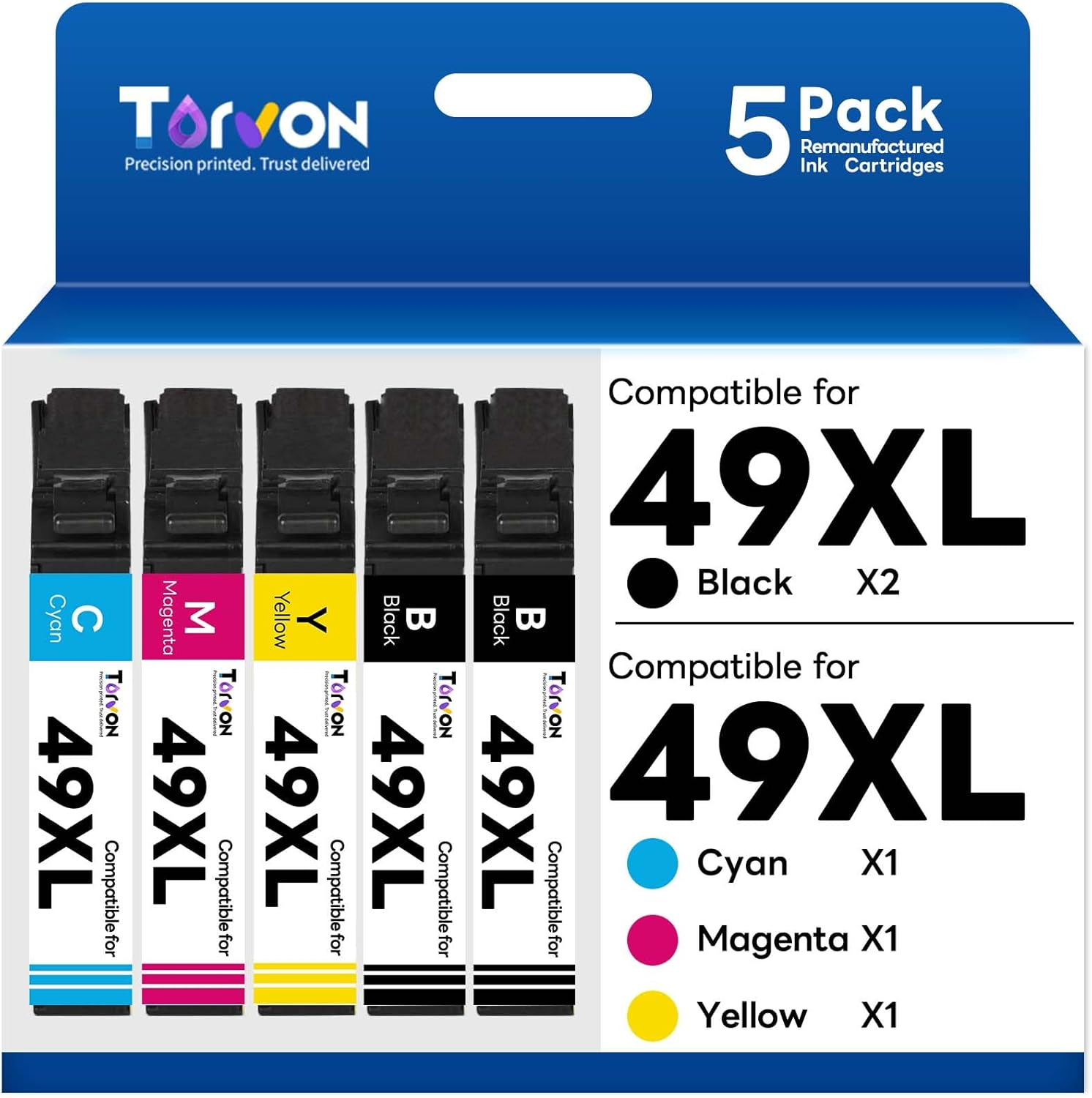 LC432XL High-Yield Remanufactured Ink Cartridges 4 Pack for Brother LC432 LC-432 LC432XL Compatible with MFC-J5340DW MFC-J5740DW MFC-J6540DW MFC-J6740DW MFC-J6940DW Printer (4 Pack B/C/M/Y)