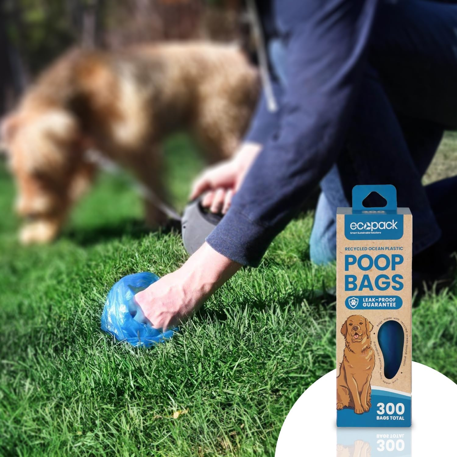 Ecopack Dog Poop Bags &ndash; 300 Extra Thick, Leak-Proof Pet Waste Bags | Unscented Recycled Plastic | Easy-Dispense Box | Eco-Friendly Poo Bags for Dogs & Cats image number 6
