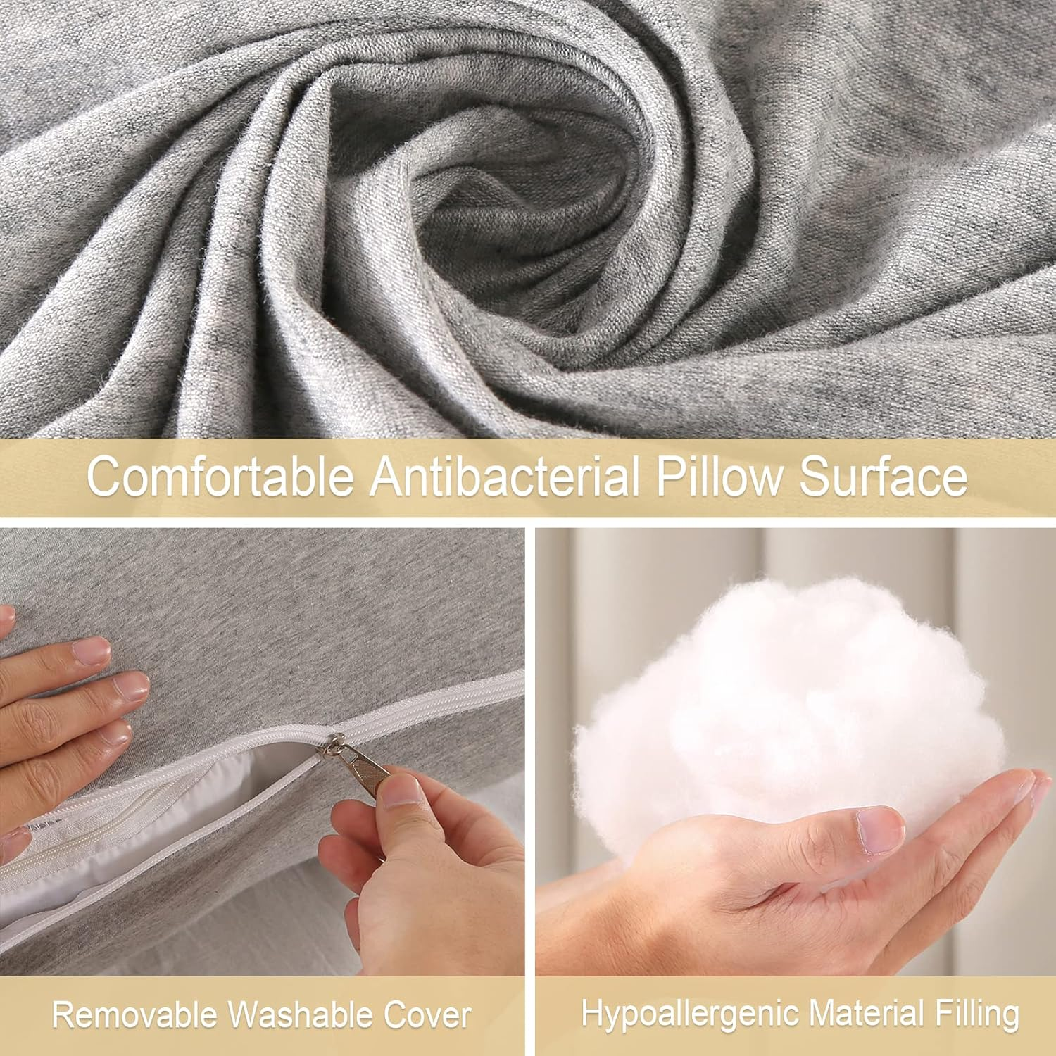 Advwin Maternity Pillow, Full Body Pregnancy Pillow, S-Shaped Maternity Pillow Support for Back, Legs, Neck, HIPS, Breathable and Skin-Friendly Nursing Pillow with Removable Cover image number 4