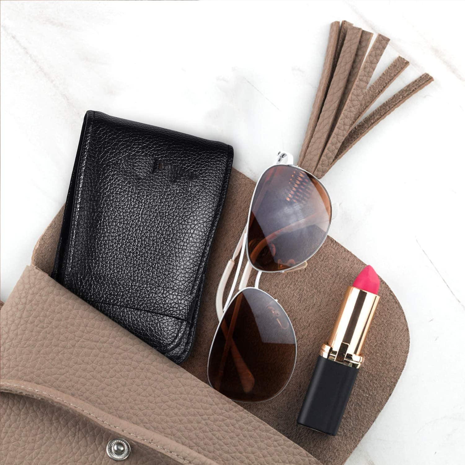 Eyebrow Tweezers Set - 4 Piece Stainless Steel Professional Tweezers for Eyebrows Facial Hair & Ingrown Hair Removal Splinter & Tick Remover False Eyelashes Tools for Men and Women (Black)