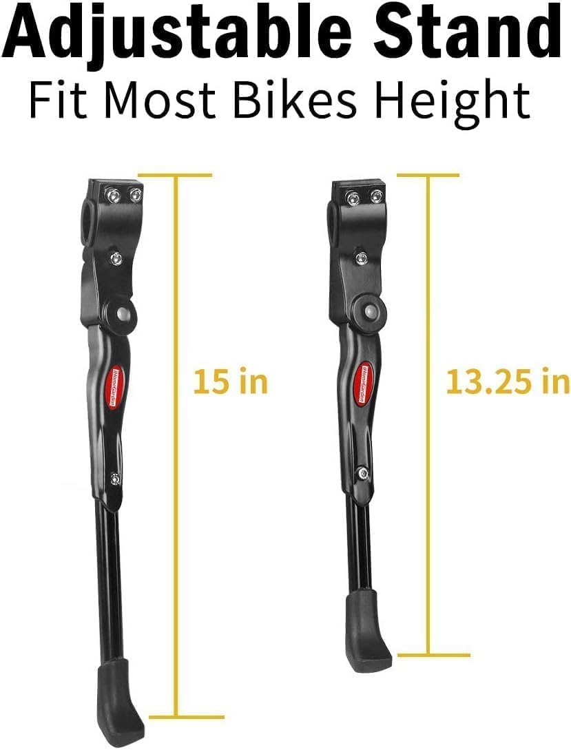 Gamexcel Bike Kickstand Bike Stand for Mountain Bike - Kickstands for Kids Bike, Bicycle Kickstand for Road Bike, Kick Stand for Bike - Bike Side Stand Fit for 22" 24" 26" 700C Road Bike/Bmx/Mtb