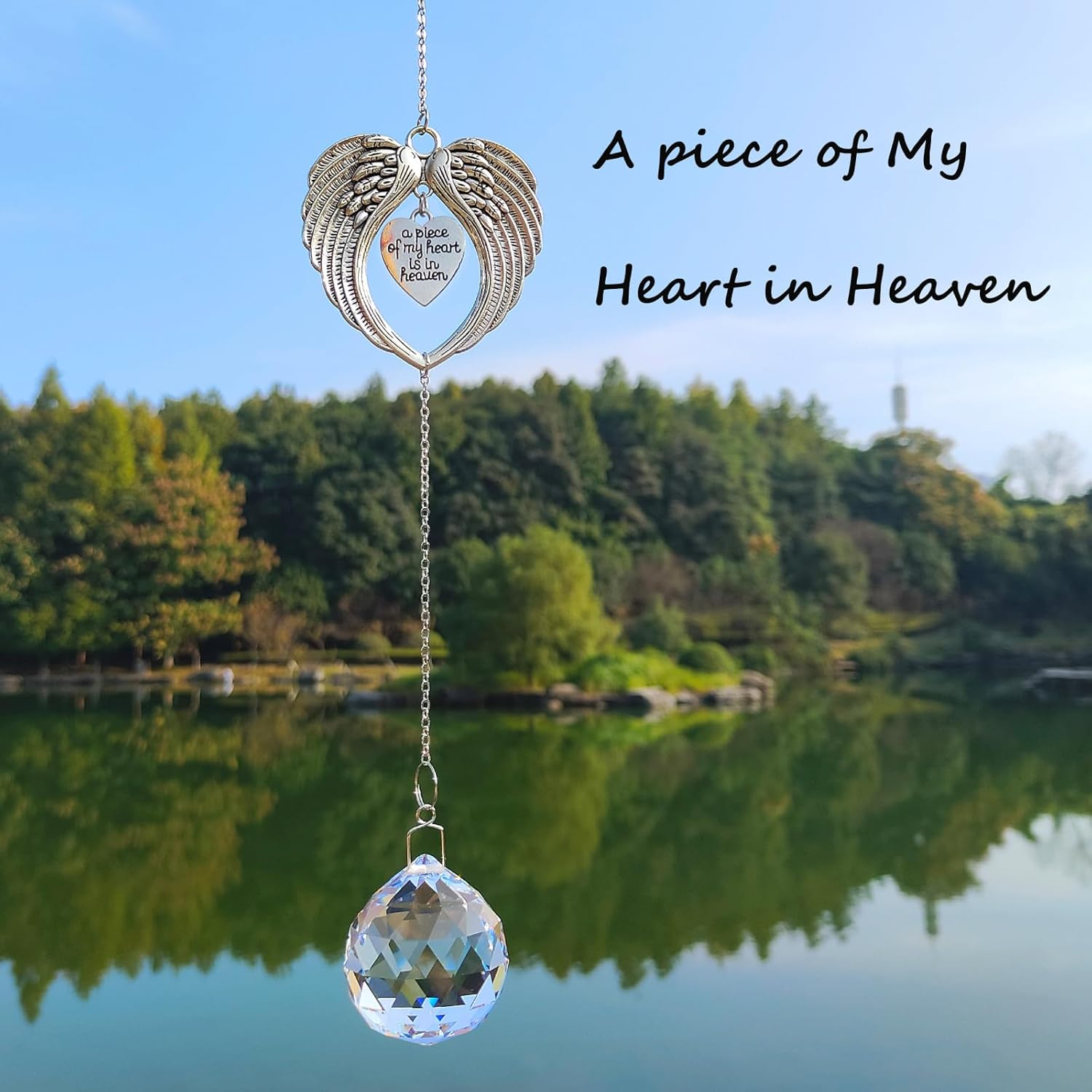 Purefly Memorial Gifts for Loss of Loved One, Unique Sympathy Gift Idea Clear Crystal Ball Window Suncatcher, Rainbow Bereavement Grief Gift Box for Loss of Mother Father Husband Son Daughter Dog image number 6