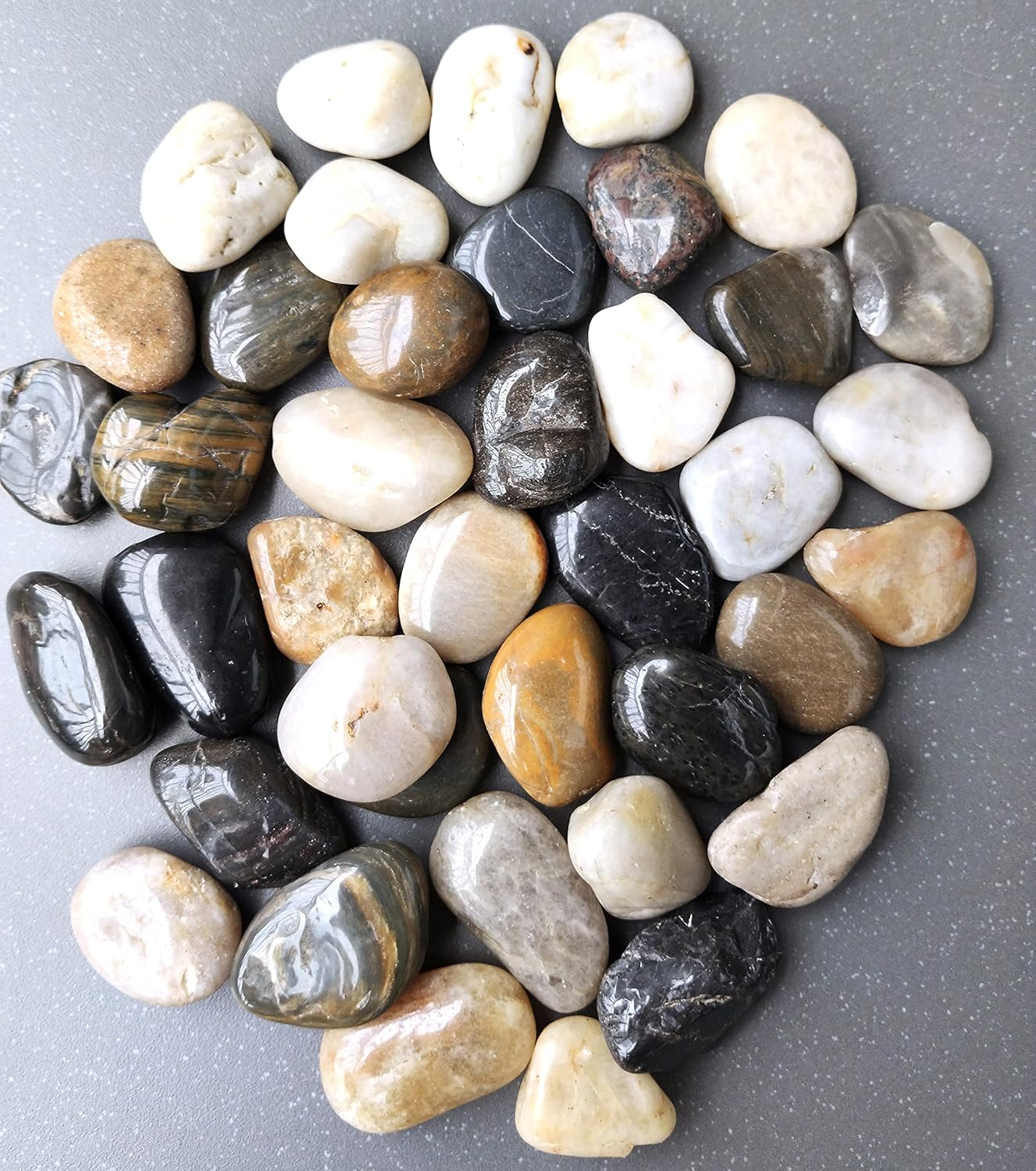 Pebble Natural Decorative Polished Decorative Stones Natural Pebble Gravel for Garden Stones 2-4 Cm 900 G Pebble Garden/Aquarium/Plant Decoration image number 6