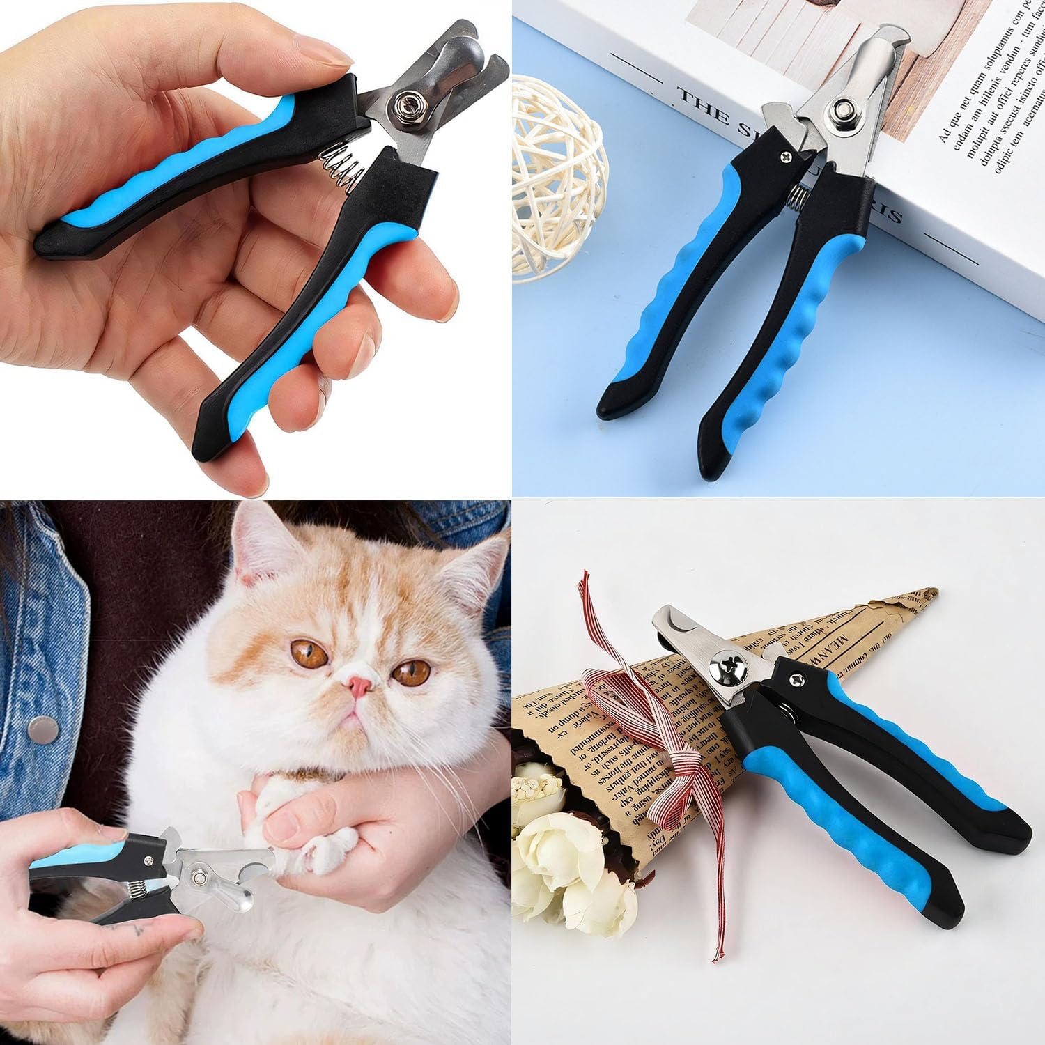 Paifeancodill Dog Nail Clippers, 2 Pack Pet Nail Trimmer Clipper Set with 2 Nail Files,Professional Pet Nail Clipper & Trimmers with Safety Guard to Avoid over Cutting,Grooming Razor with Nail File image number 2