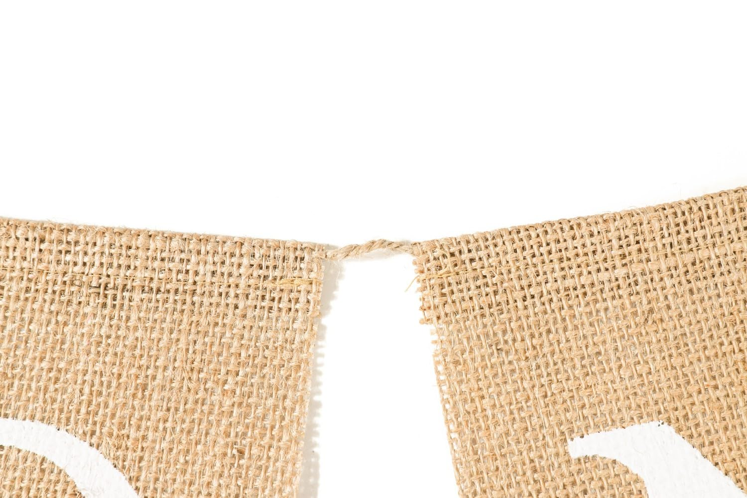 LOVENJOY 1St Birthday Decorations Rustic Burlap Banner for Baby Boy Girl One Year Old Celebration Handmade, Pre-Strung,White