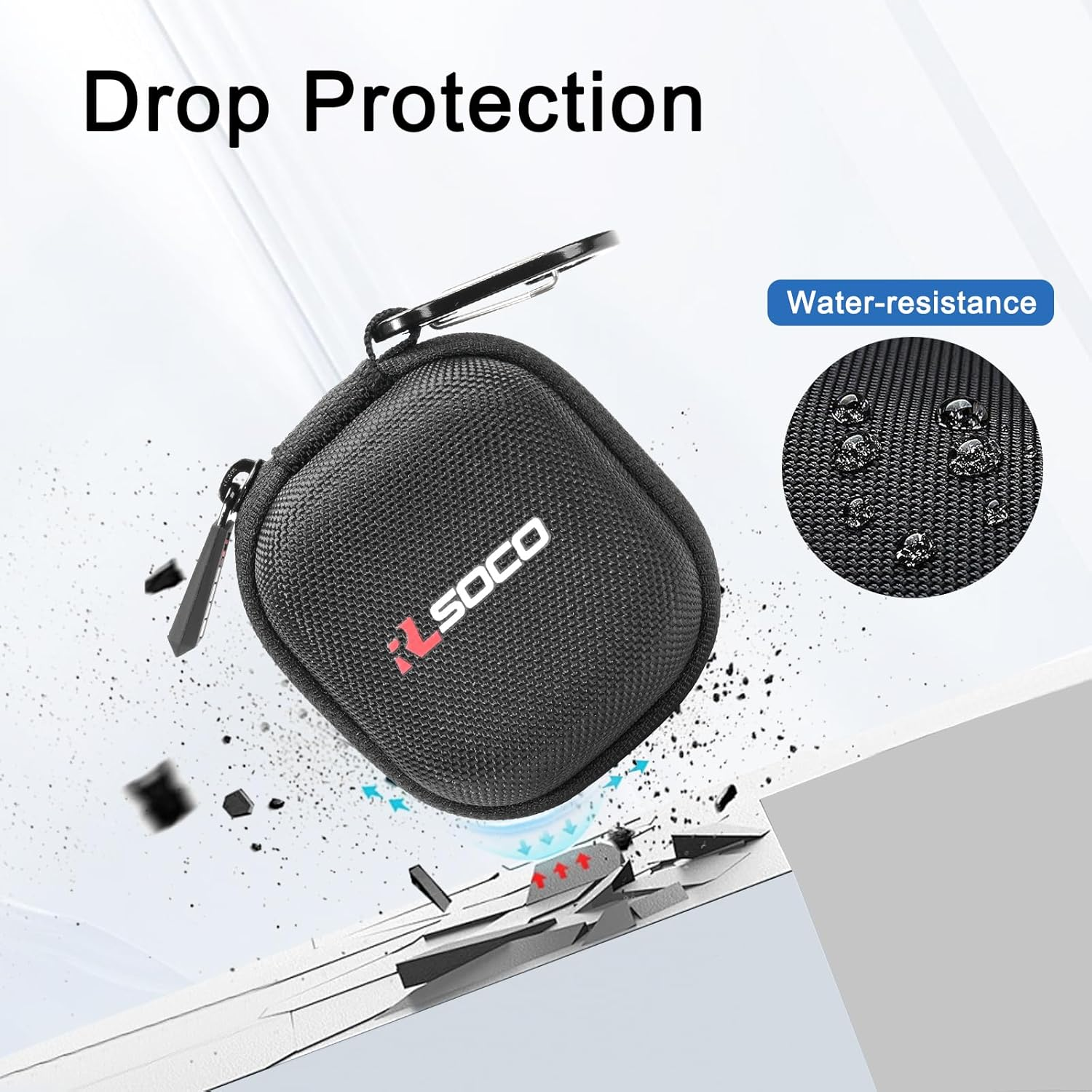 RLSOCO Case for Bose Quietcomfort Ultra 2/Ultra/Earbuds II Wireless Noise Cancelling In-Ear Earbuds, Protective Case Cover, Dust- and Water-Resistant - Black (Case Only) - Black image number 5