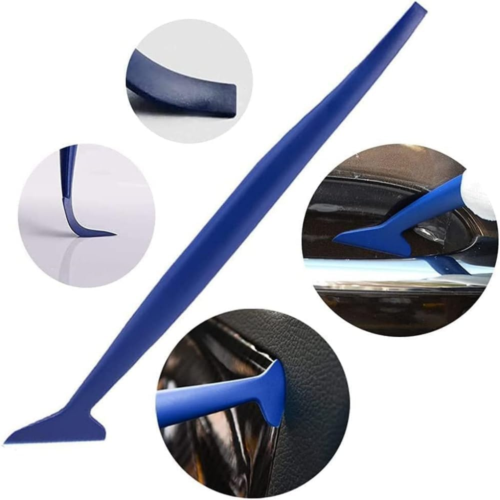 DACUAN 15 Pieces of Automotive Vinyl Packaging Kit, Including Extendable 9Mm Art Knives and Blades, 4-Inch Felt Scraper, Suitable for All Types of Window Films