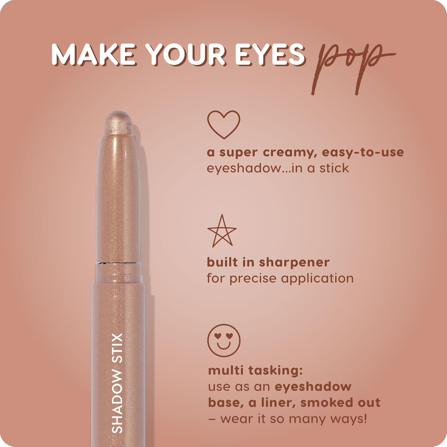 Colourpop Shadow Stix - Cream Eyeshadow Stick with Long-Lasting Color - Multi-Use Cream Makeup with a Built-In Sharpener & Precise Tip for Easy Application - Socialite (0.05 Oz) image number 5