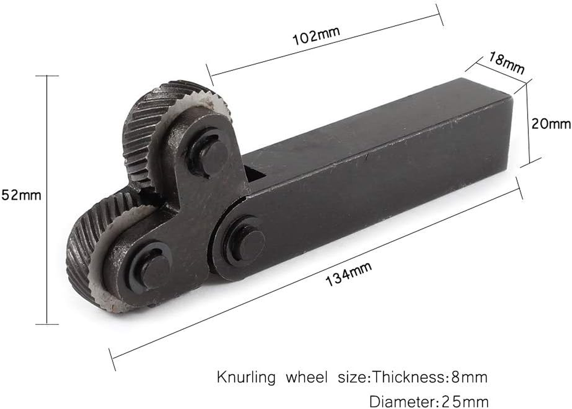 7Pcs Steel Dual Wheel Knurling Tool Set with 0.5Mm 1Mm 2Mm Wheel Linear Knurl Kit Lathe Cutter Wheel Knurling Set image number 4