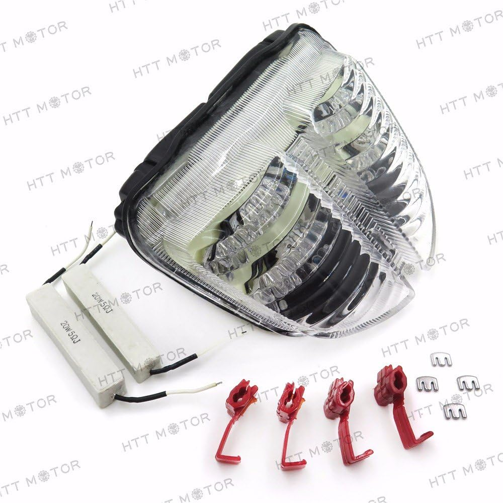 HTTMT MT044- Tail Light Brake Light Compatible with 2006 2007 Suzuki Gsxr 600 Gsx-R600 750 Gsx-R750 Clear