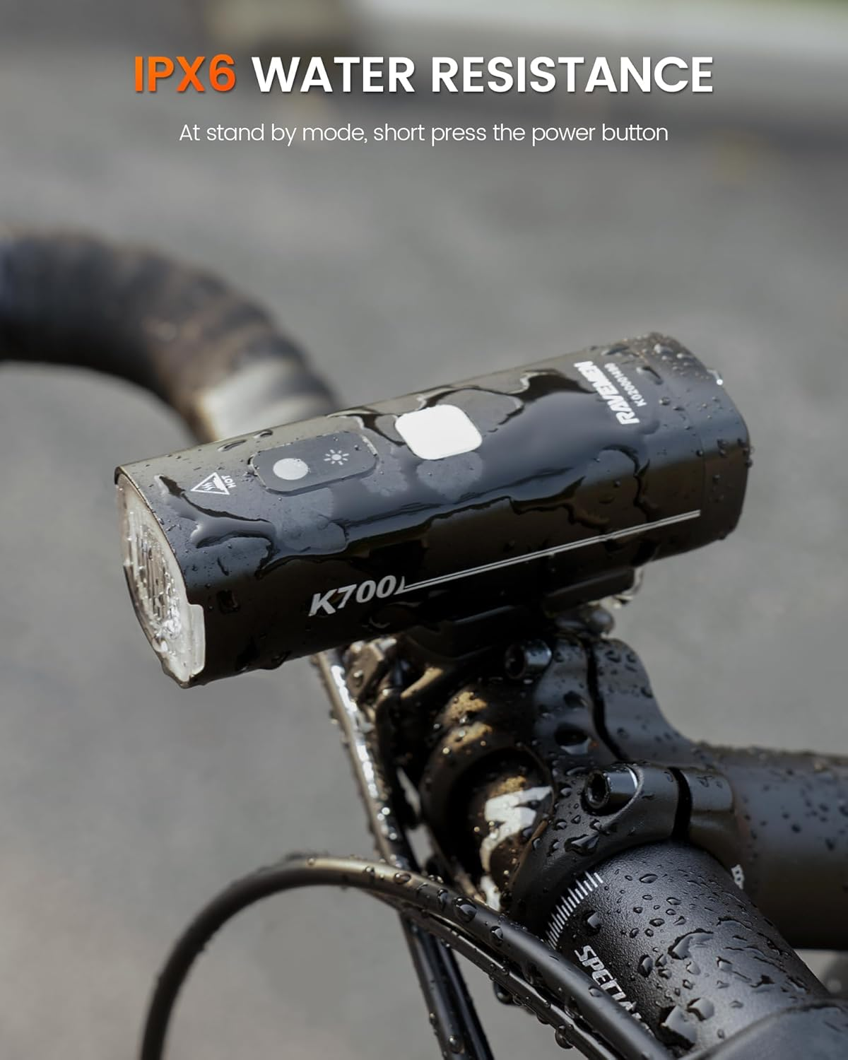 RAVEMEN K700 Smart Bike Lights, Bright Bicycle Light with Auto On/Off, Daytime Intelligent Mode image number 6
