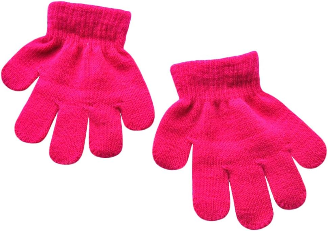 Baix Toddler Boys and Girls Winter Knitted Writing Gloves, 1-3 Years Old