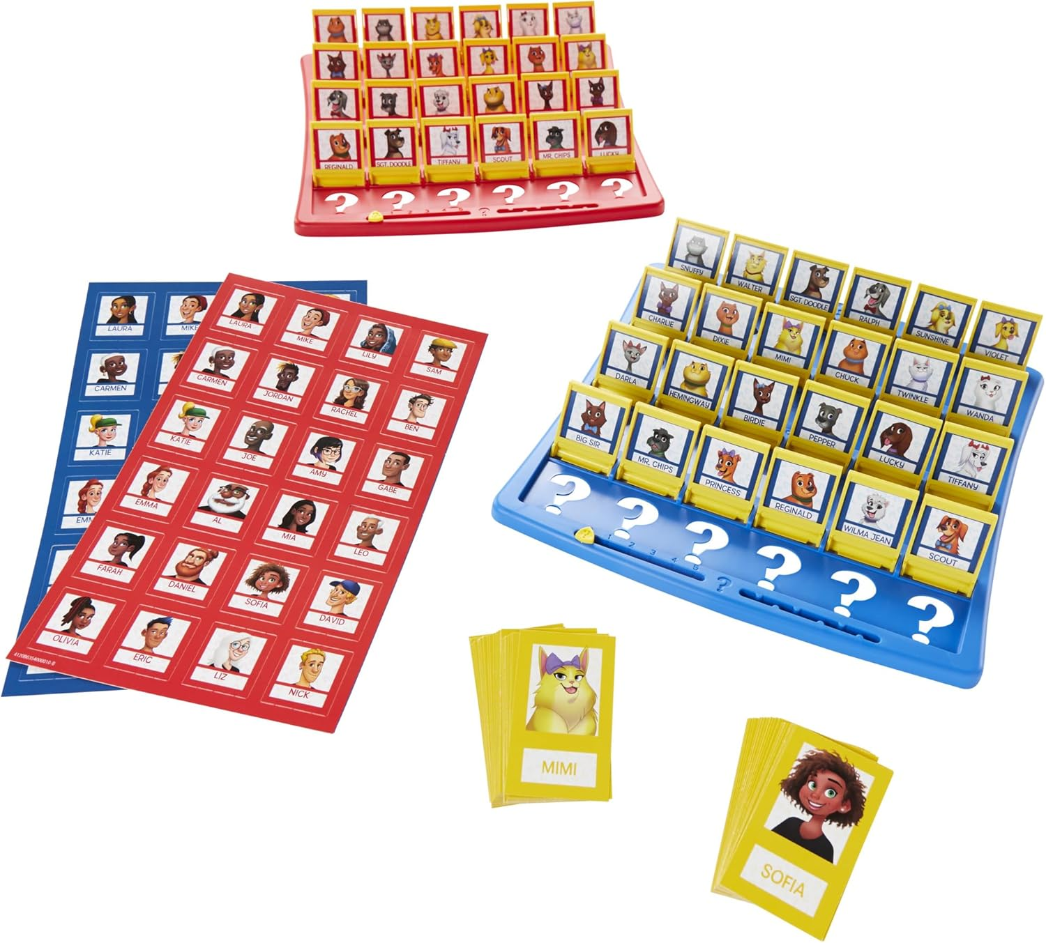 Guess Who? with People and Pets - the Original Guessing Game - Includes People Cards and Pets Cards - Mix It up - Classic Board Games and Toys Kids - Amazon Exclusive - Ages 6+ image number 5