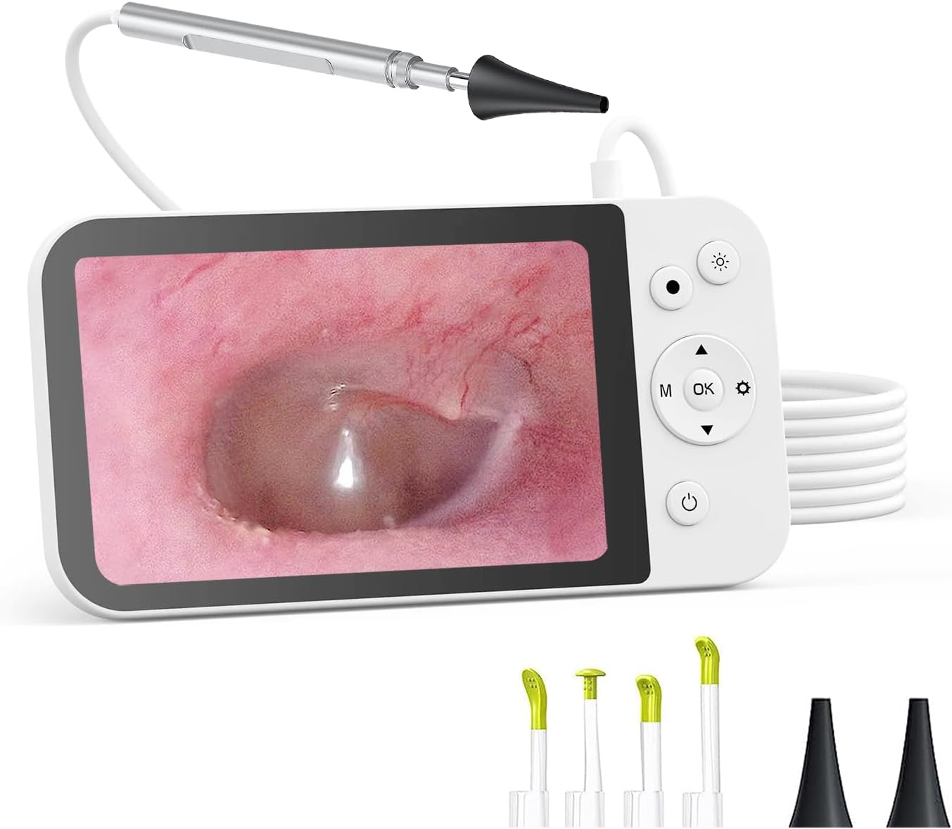 Digital Otoscope with 5 Inch IPS Screen, Ear Wax Removal Tool Camera, 3.9Mm Ear Cleaner with Camera & Light, HD Ear Camera Wax Remover, Supports Photo Snap & Video Recording, 32GB Card image number 6