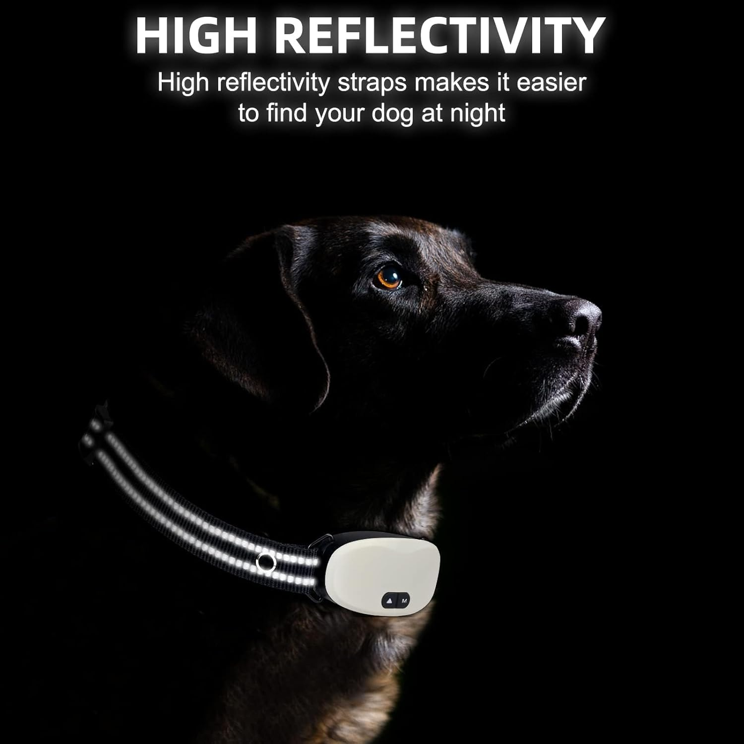 Collar Replacement Strap, Reflective Replacement Nylon Collar Strap Dog GPS Training Bark Receiver Collars, Durable Adjustable E Collar Straps for Small Medium Large Dogs, Black image number 5