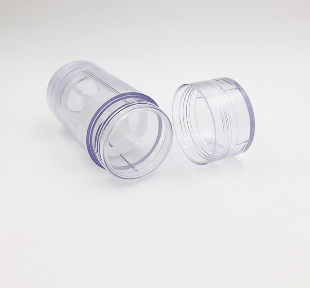 5 Packs Plastic Deodorant Containers,1 Oz /30Ml Empty Clear Cylinder (Bottom Refilling & Twist Up) Refillable Deodorant Tube Bottles Stick Container for Lip Balm,Lipstick, Clear, image number 2