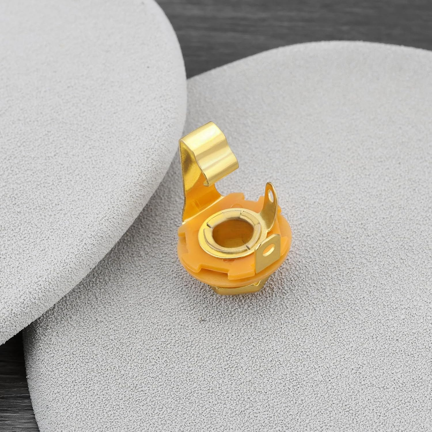 SING F LTD 2Pcs Guitar Input Jack 6.5Mm Jack Mono Panel Mount Receptacle 1/4 Inch Female Guitar Input Jack for Guitar Bass Speakers M9X0.75 Gold image number 3