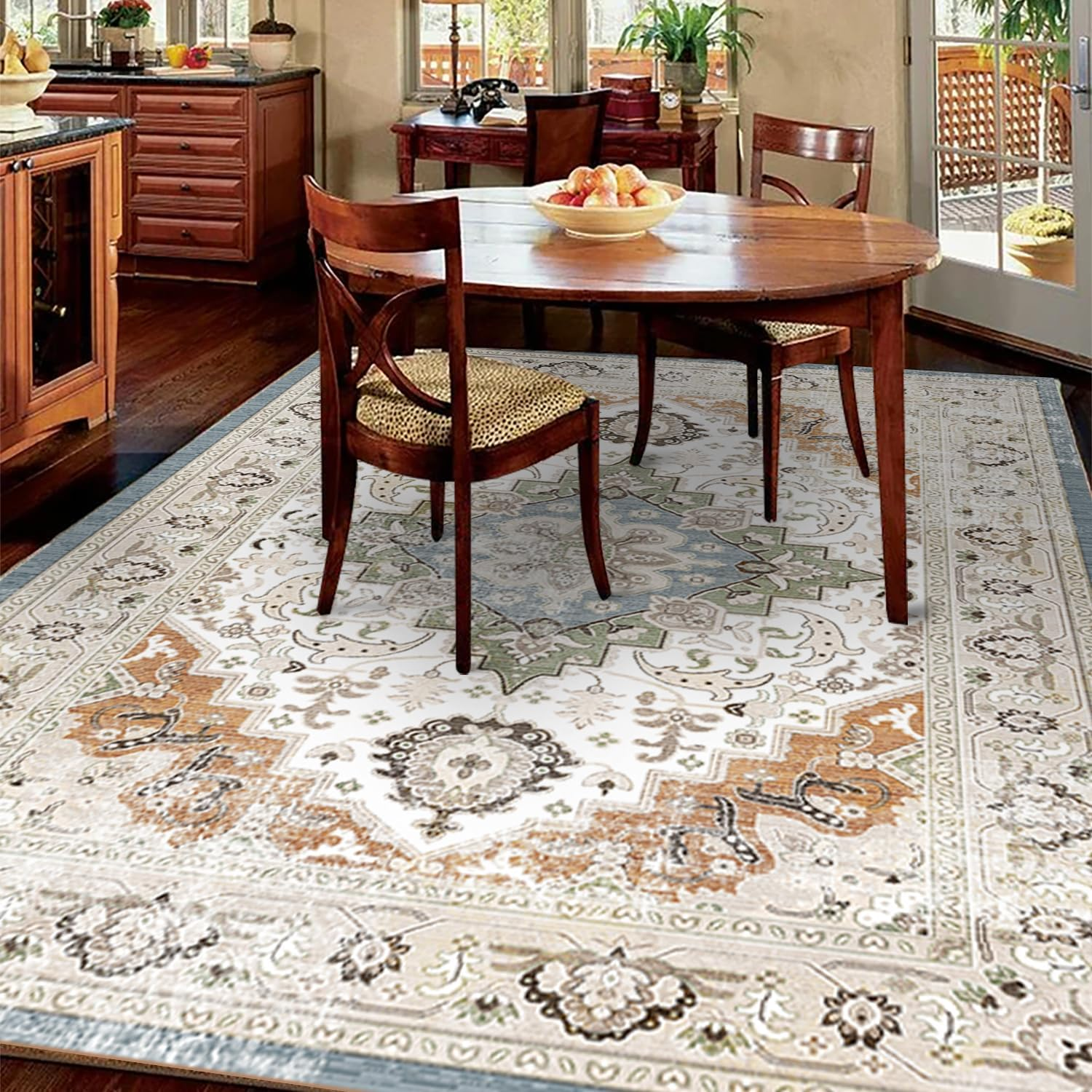 Forubar Boho Area Rugs for Living Room, Washable Persian Rug, Non-Slip Vintage Carpet for Bedroom, Indoor Floor Mat Modern Soft Abstract Rugs (Sytle 3, 200 X 300 Cm) image number 1