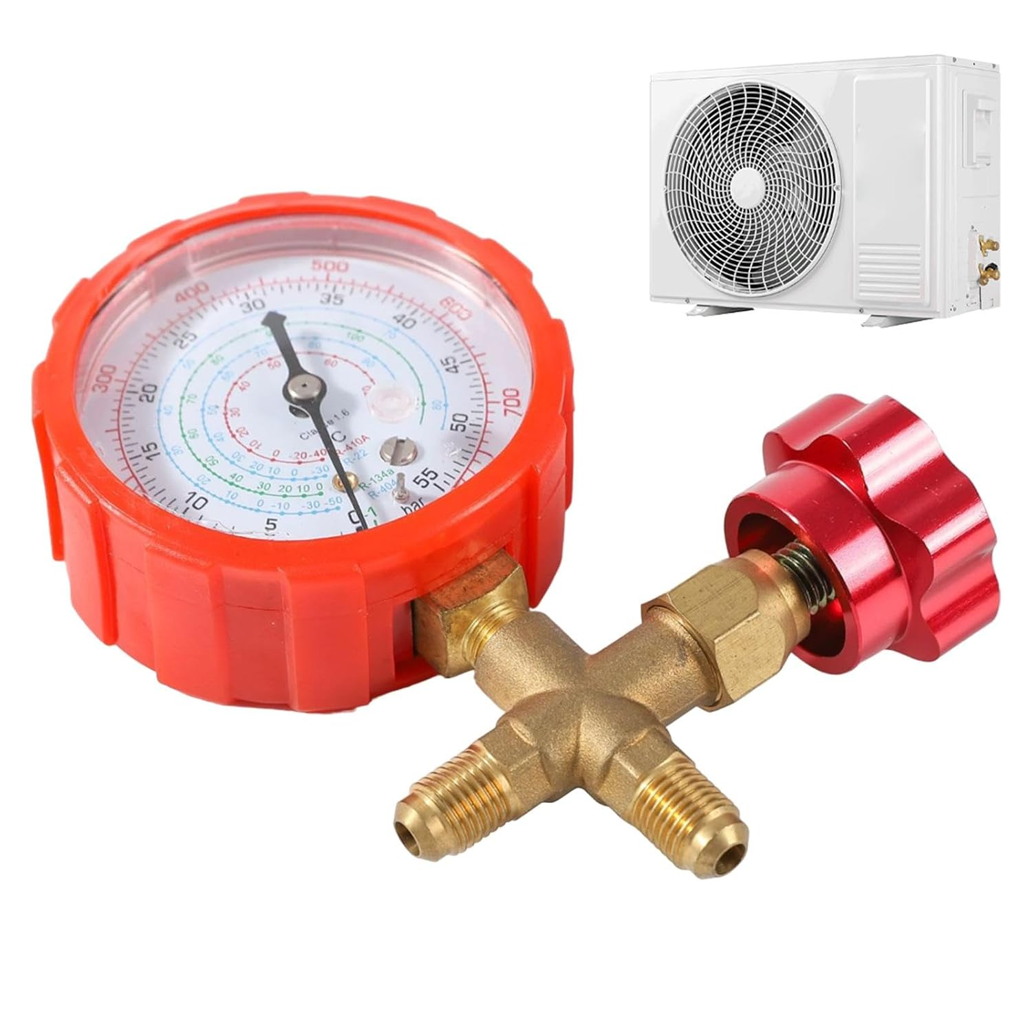 AC Manifold Gauge - Air Conditioning Gauges - Automotive Accessories, Precise Refrigeration Gauges, A/C System Maintenance R134A R22 R410A R404A image number 1