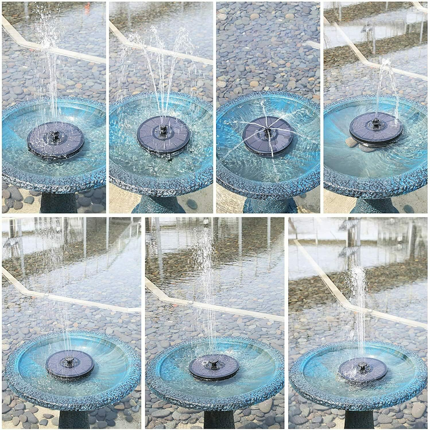 3W Solar Power Fountain Water Pump Bird Bath with LED Landscape Garden Pond image number 4