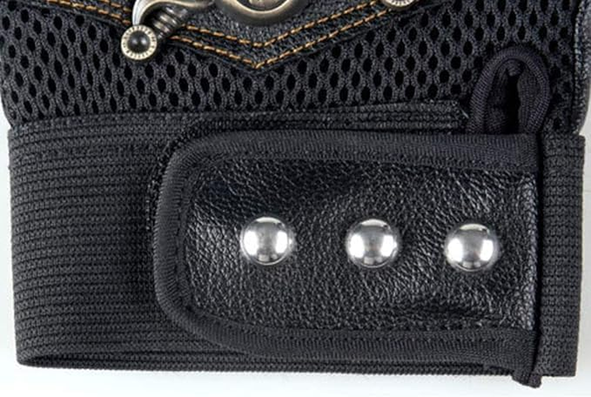 Punk Rivet Motorcycle Car Driving Gloves Half Finger Mittens Rocker Driving Gloves image number 4