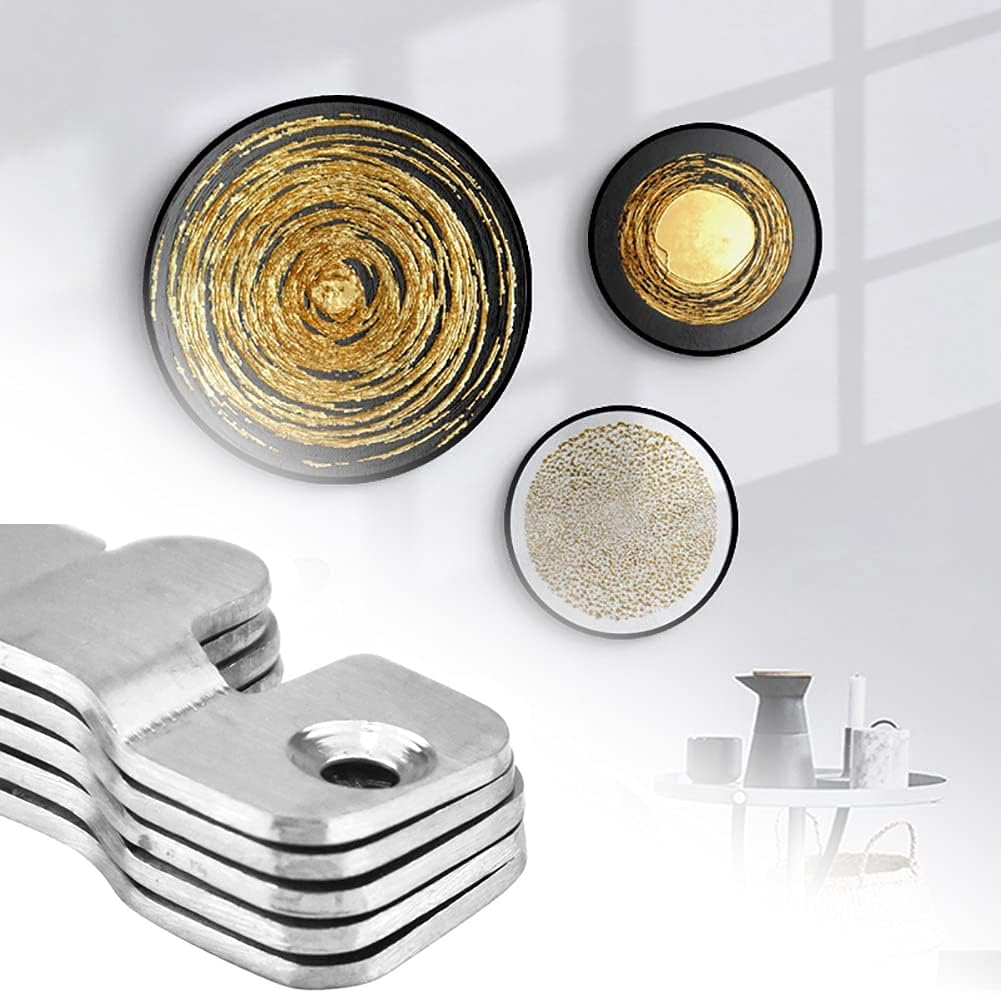 Bestgle 30 Pcs (15 Pairs) Wall Mount Buckle Bracket, Stainless Steel Interlocking Photo Frame Hanging Hook Hangers Buckle Insert Fittings for Mirror Picture Photo Painting image number 3