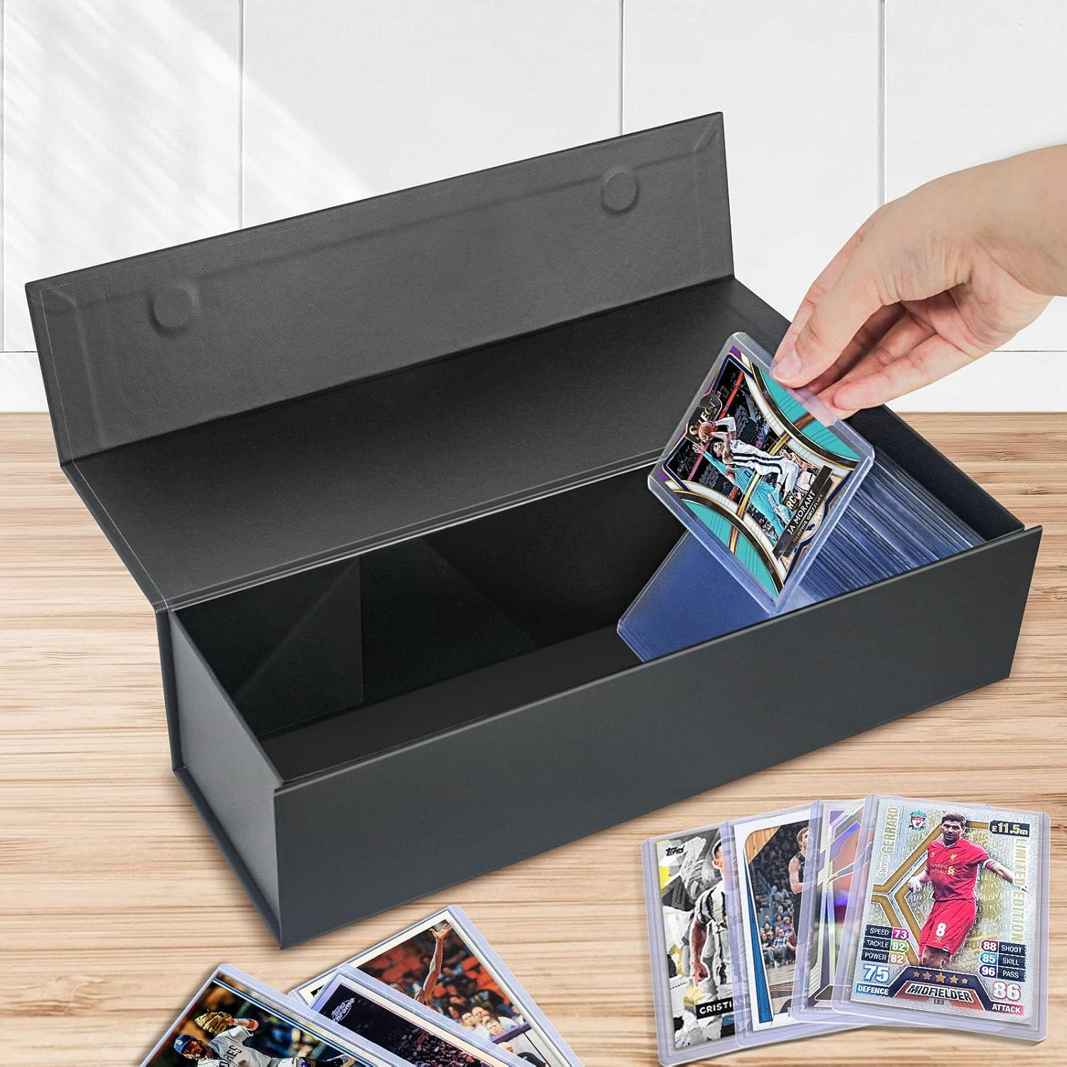 Trading Card Storage Box, Top Loader Storage Box, Trading Card Holder Topload Hobby Box for 800 Count Cards - 1 PACK image number 3