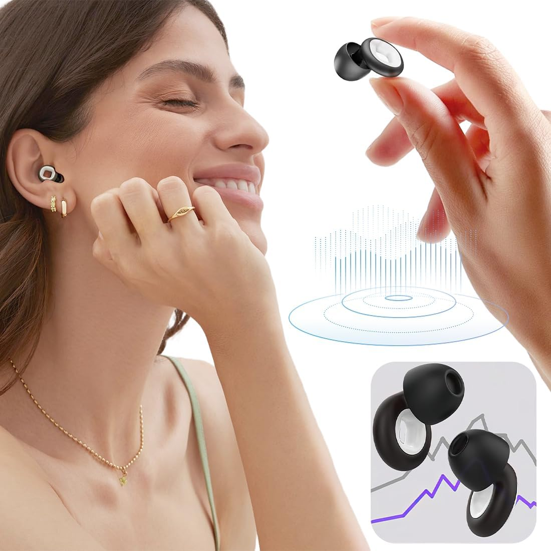 Artvive Earplugs, Ear Plugs for Sleeping and Noise Reducing, Motorcycle Earplugs, Artevive Earplugs, Snoring Earplugs, Reusable Noise Reducing