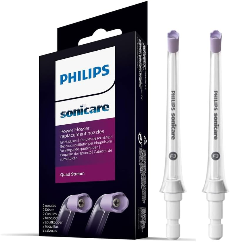 PHILIPS Sonicare F1 Standard Nozzle, Oral Irrigator Nozzle, Easy Snap on and Off, Compatible with Any Sonicare Power Flosser, Single Water Stream for a Thorough Clean, HX3042/00 image number 2