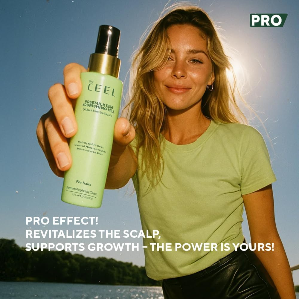 The Ceel Rosemilk Pro Nourishing Leave-In Hair Milk &ndash; with Hydrolyzed Proteins, Fermented Minerals & Amino-Infused Shine &ndash; Detangles, Strengthens & Softens &ndash; 150Ml - 5.07 Fl.Oz image number 3