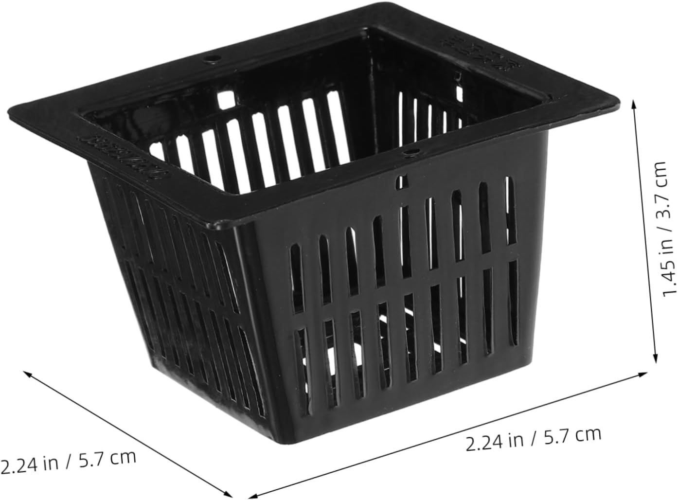 BEBEMOKO 12Pcs Black Square Hydroponic Planter Pots for Indoor and Outdoor Gardening, Plastic Mesh Net Nursery Containers for Succulents and Leafy Vegetables, Sturdy Filter Plant Cups image number 6