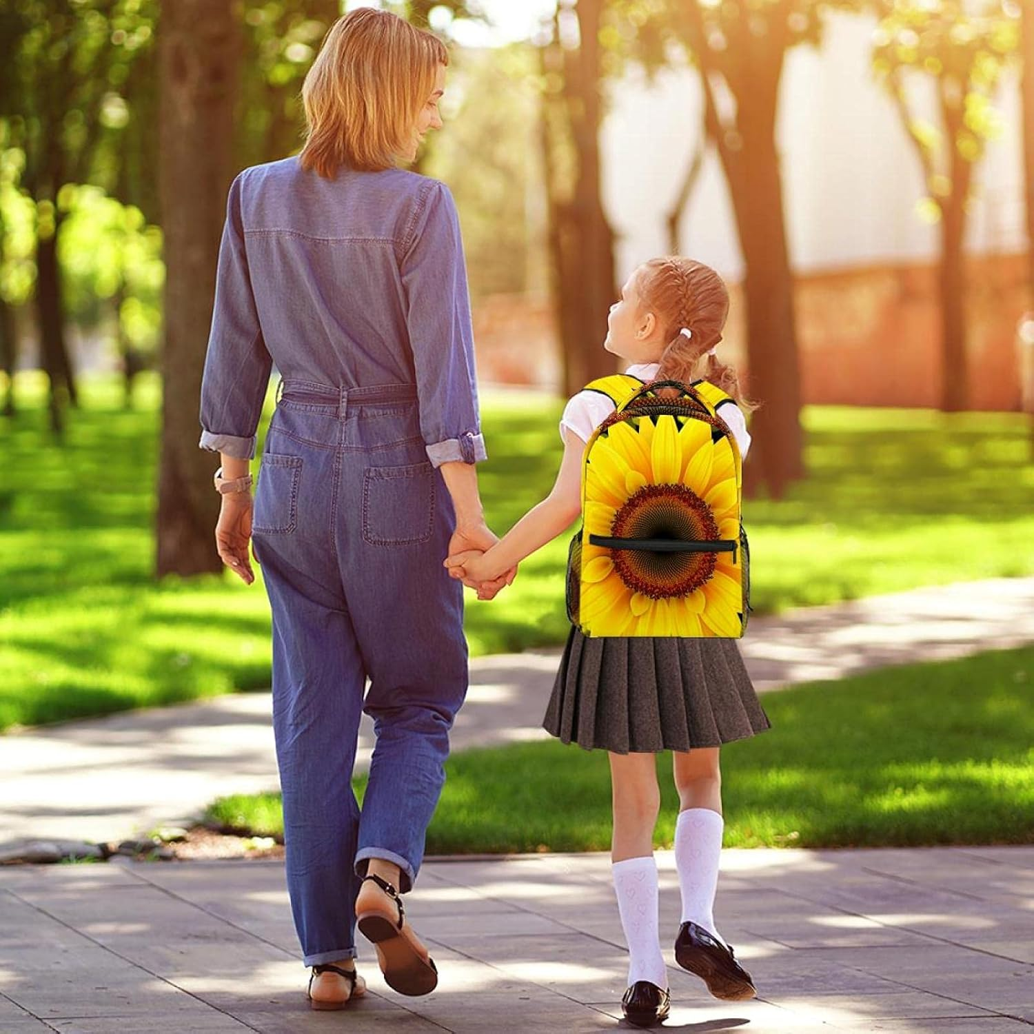 Nature Sunflower Backpack Students Shoulder Bags Travel Bag College School Tote Backpacks image number 3